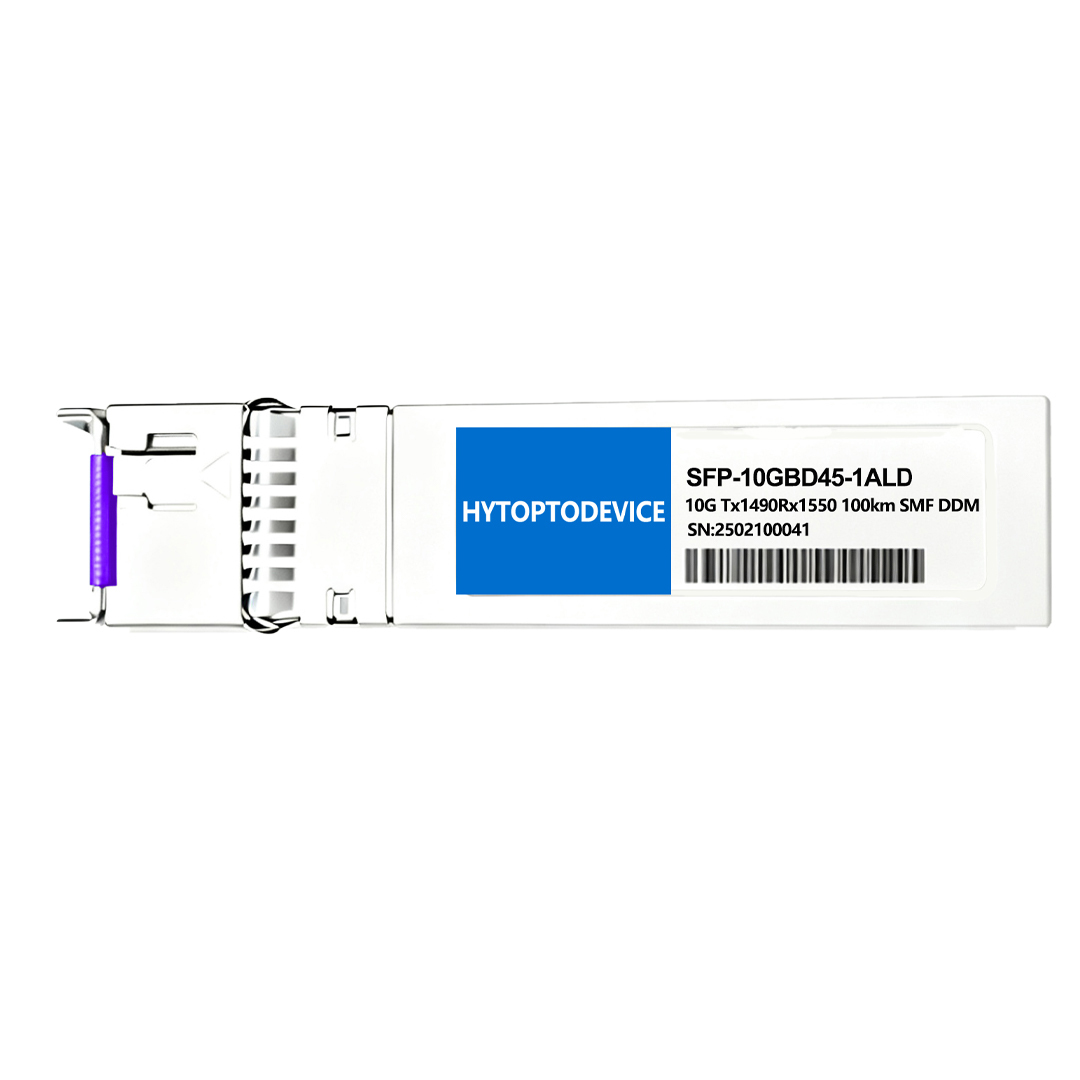 10GBASE‑BX100‑U Tx1490Rx1550 100km simplex LC BiDi SFP+ transceiver, OEM private label Arista compatible optic by HYTOPTODEVICE