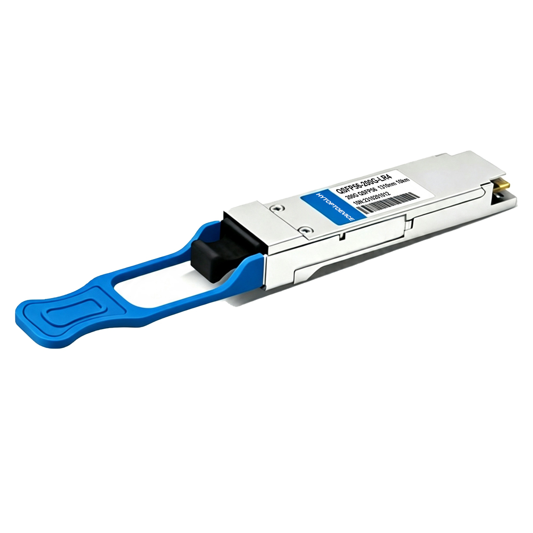 Generic Compatible 200G QSFP56 LR4 Transceiver Module | 200GBASE-LR4 1310nm LWDM4 10KM PAM4 Duplex LC/UPC SMF Bulk Wholesale | HYTOPTODEVICE