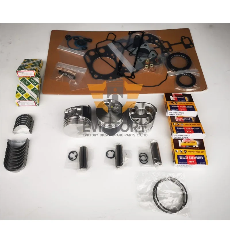 For Isuzu 3CB1 overhaul rebuild kit head gasket liner sleeve piston ring set crankshaft main conrod bearing