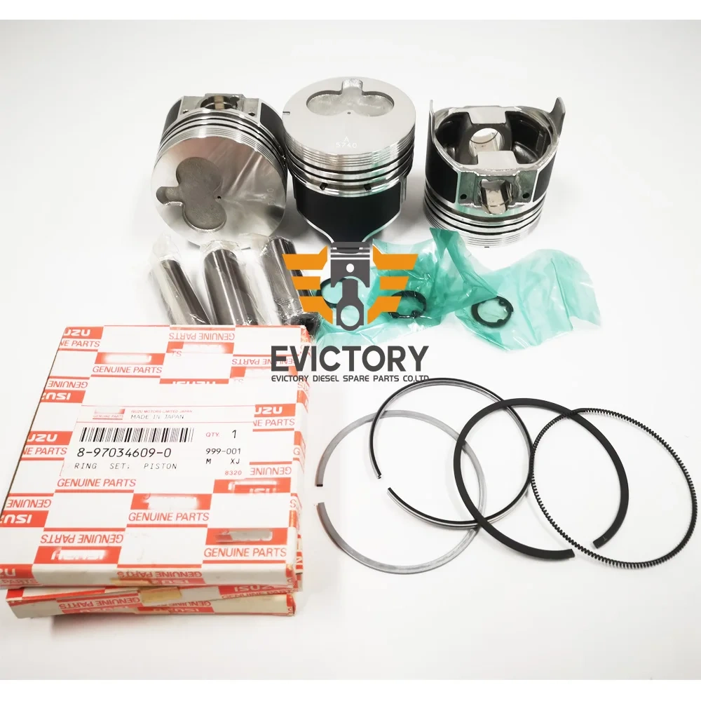 For Isuzu 3LB1 rebuild kit +0.50mm oversize piston ring + main conrod bearing + cylinder gasket kit