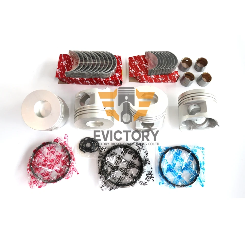 For Toyota rebuild kit 14B piston + piston ring + main conrod bearing big small end bearings