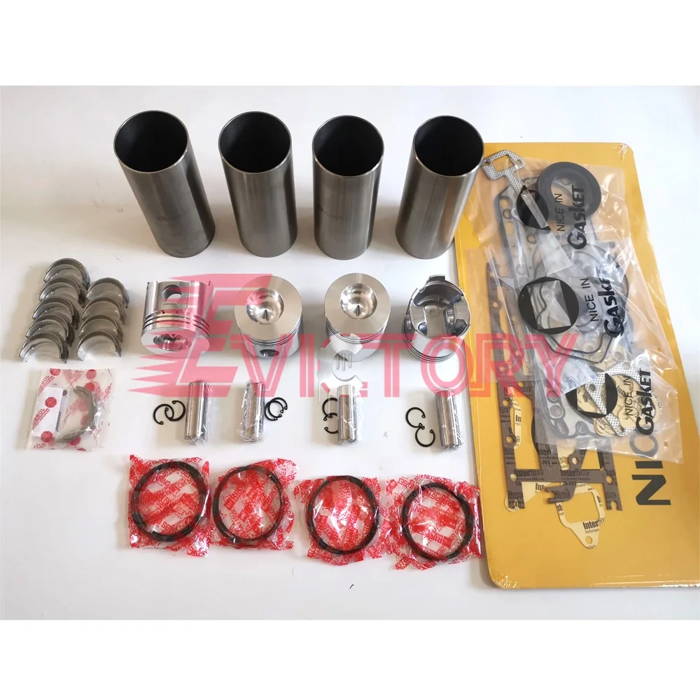 For YANMAR 4JH4 4JH5 4JH4E 4JH5E rebuild kit piston ring gasket cylinder liner set crankshaft connecting rod bearing