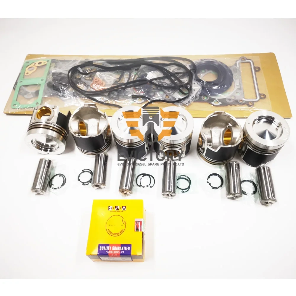 For MITSUBISHI FUSO 6M60T 6M60 rebuild overhaul kit Piston gasket liner