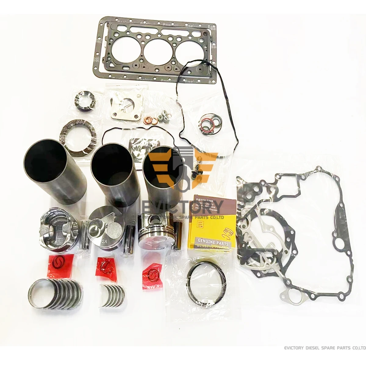 For KUBOTA repair kit D902 piston ring liner bearing gasket kit valve guide