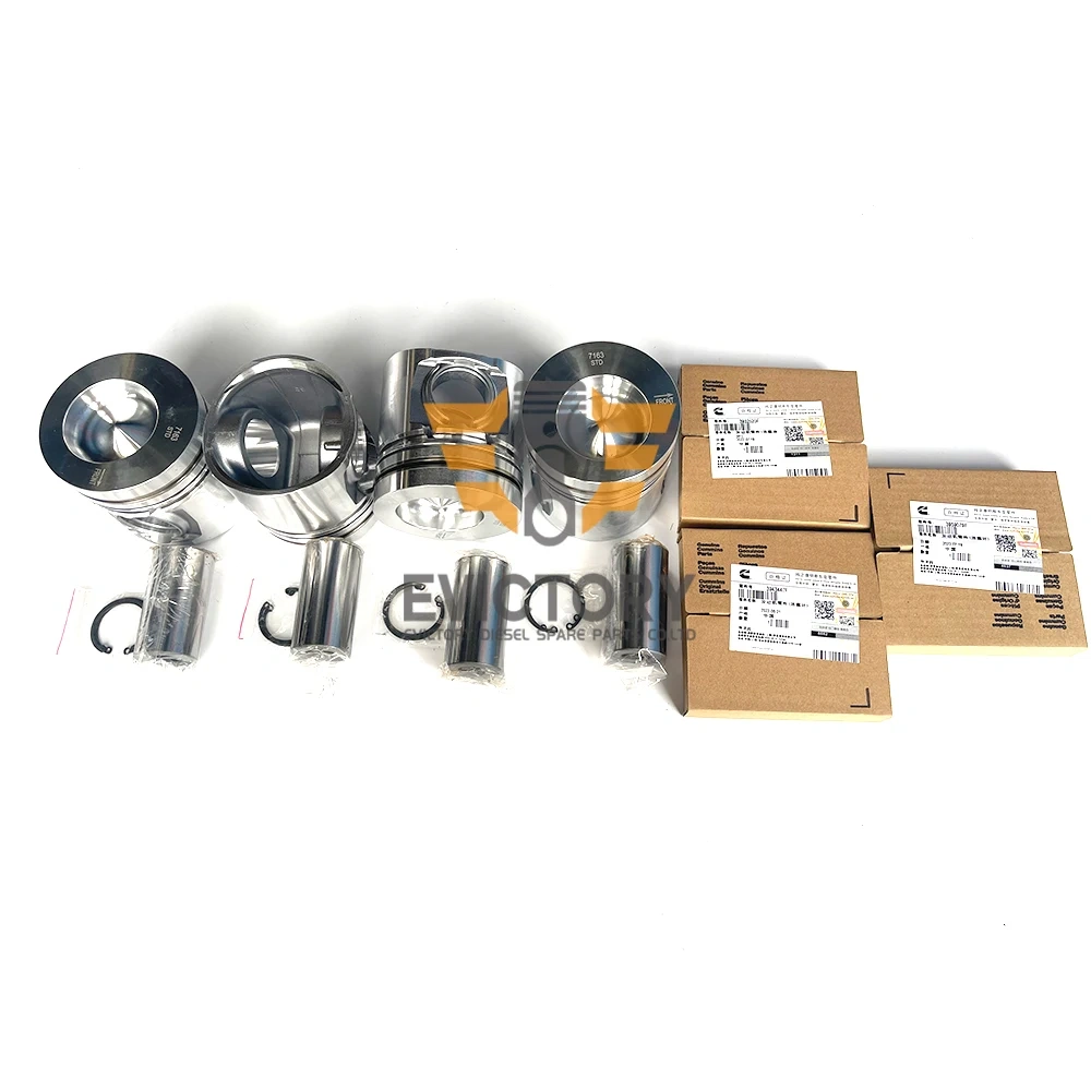4BT Overhaul Rebuild Kit cylinder head gasket liner piston ring bearing For Cummins 3.9L Engine HYUNDAI R130-5 R140-7 EXCAVATOR