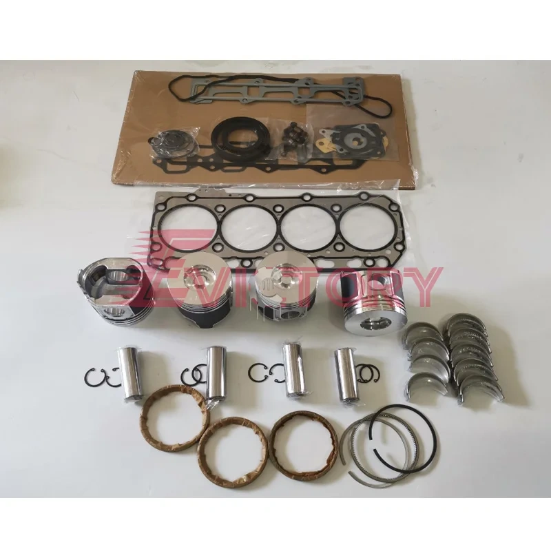 For YANMAR 4TNV84T spare parts piston ring complete gasket kit main conrod bearing