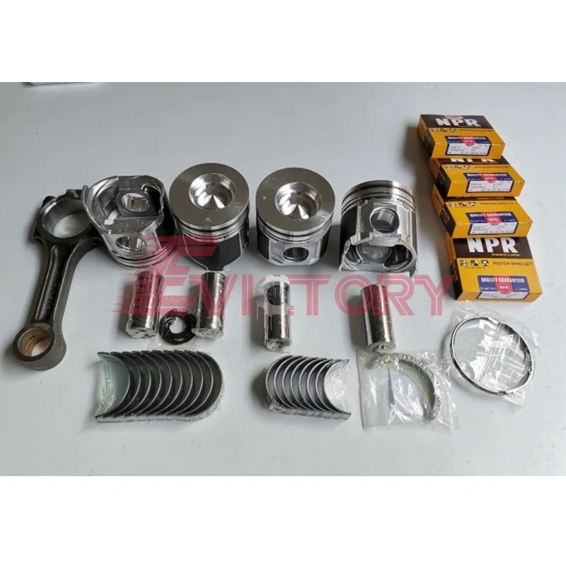 For Yanmar 4TNE106 S4D106E S4D106 rebuild kit + connecting rod overhaul kit