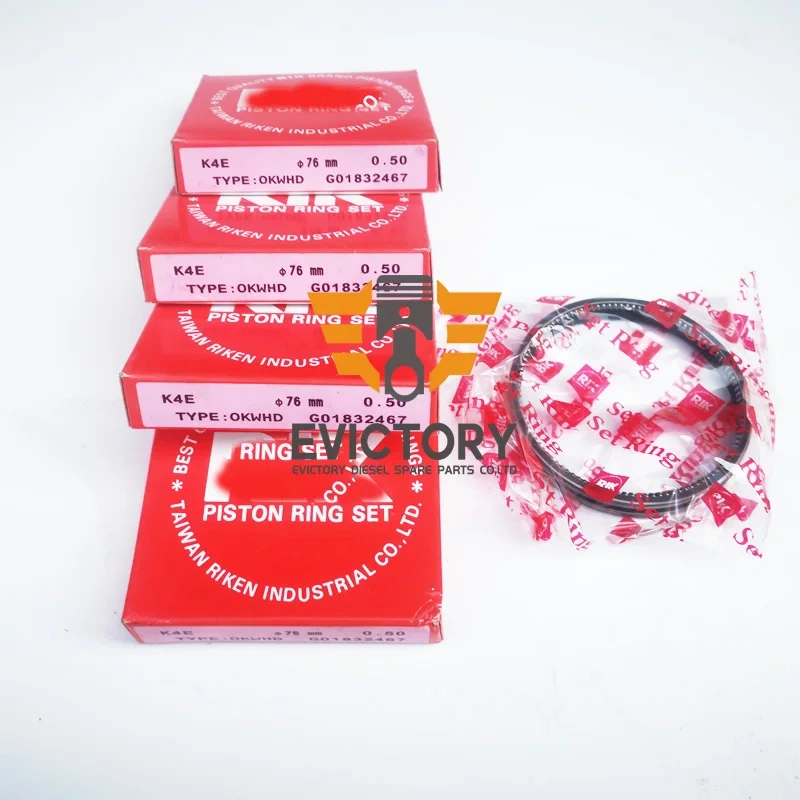 For Excavator MITSUBISHI K4E rebuild overhaul kit engine gasket bearing piston ring