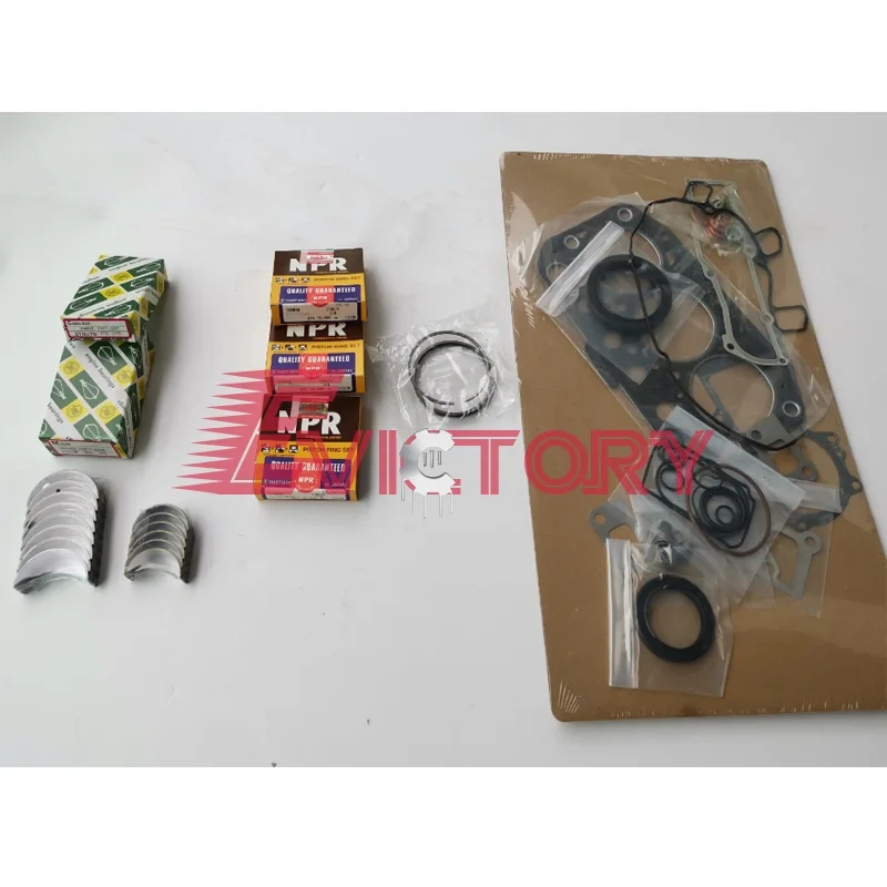 For YANMAR 3TNV70 engine kit piston ring gasket bearing + water pump