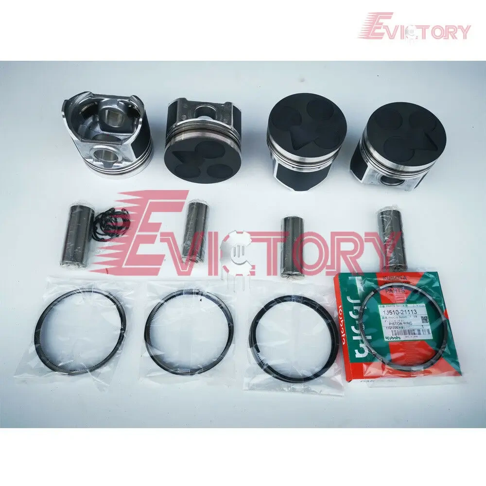 for Kubota V3800 V3800-DI overhaul rebuild kit OS 50 piston ring gasket bearing