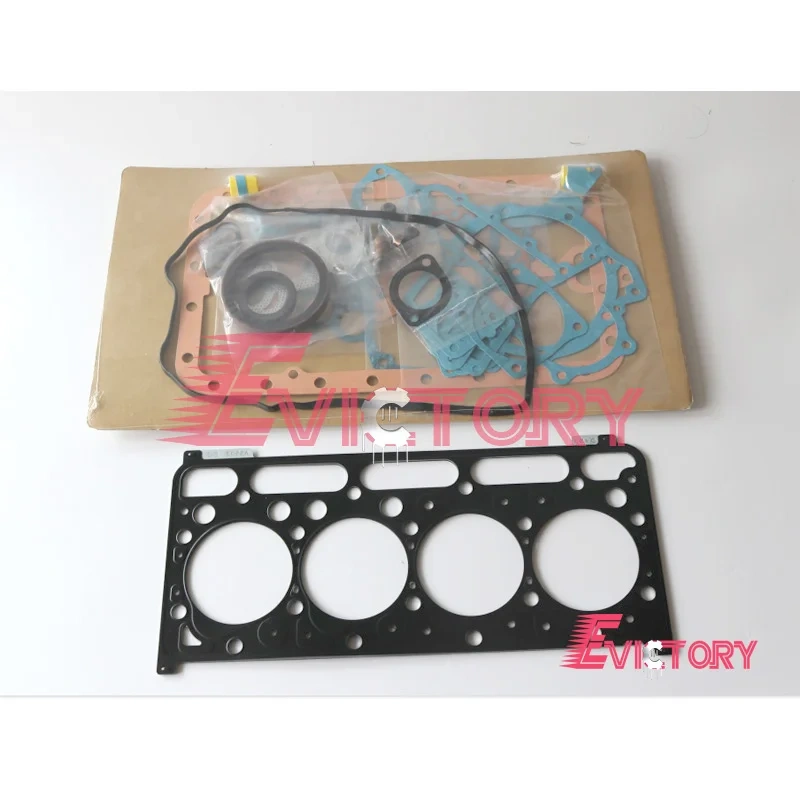 For Kubota V2203 V2203DI rebuild overhaukit Cylinder head assy + Piston + ring + full gasket kit