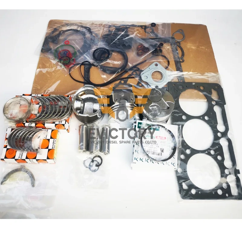 For KUBOTA D1005 rebuild overhaul kit piston ring full gasket kit main conrod bearing