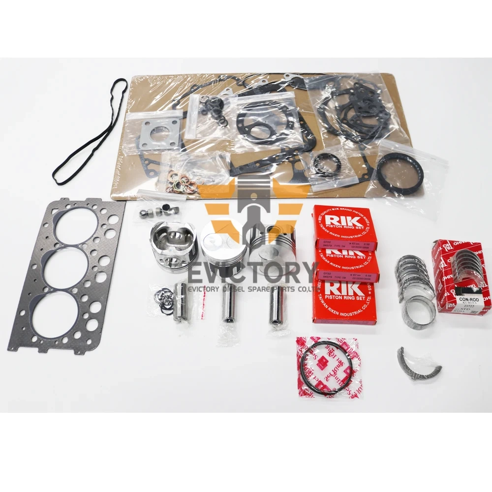For KUBOTA repair kit D782 connecting rod piston ring overhaul gasket kit big small bearing