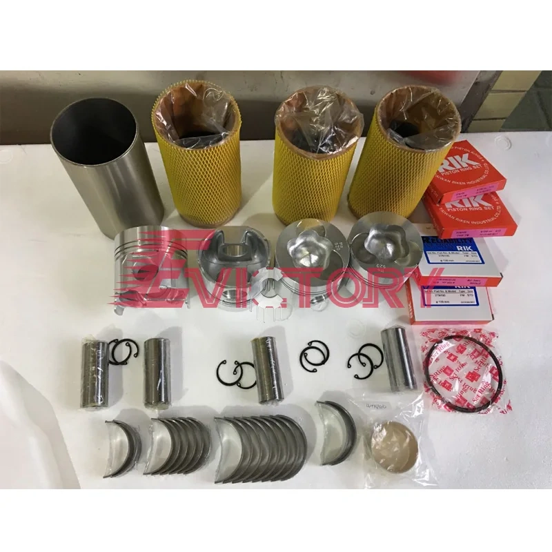 S4D104E 4D104E Overhaul rebuild kit piston ring cylinder head gasket bearing liner for Komatsu WB93R-5E