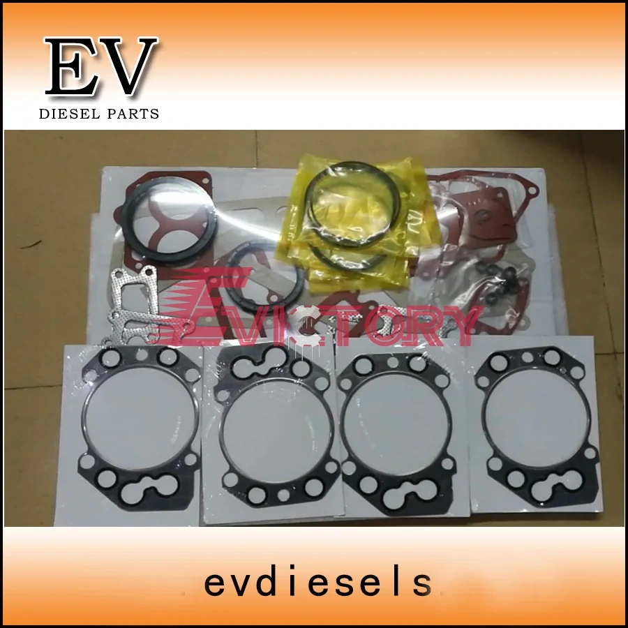 EV Full cylinder head gasket kit D924  piston ring set main crankshaft bearing con rod bearing