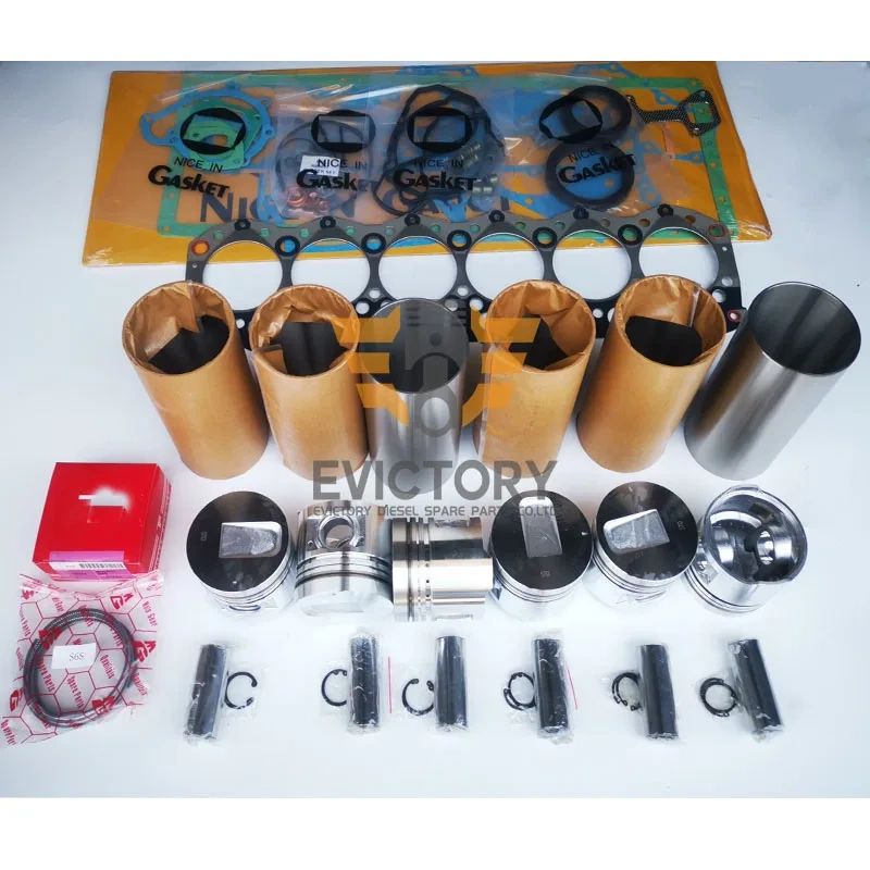 For Mitsubishi forklit parts S6S crankshaft + overhaul rebuild kit liner gasket