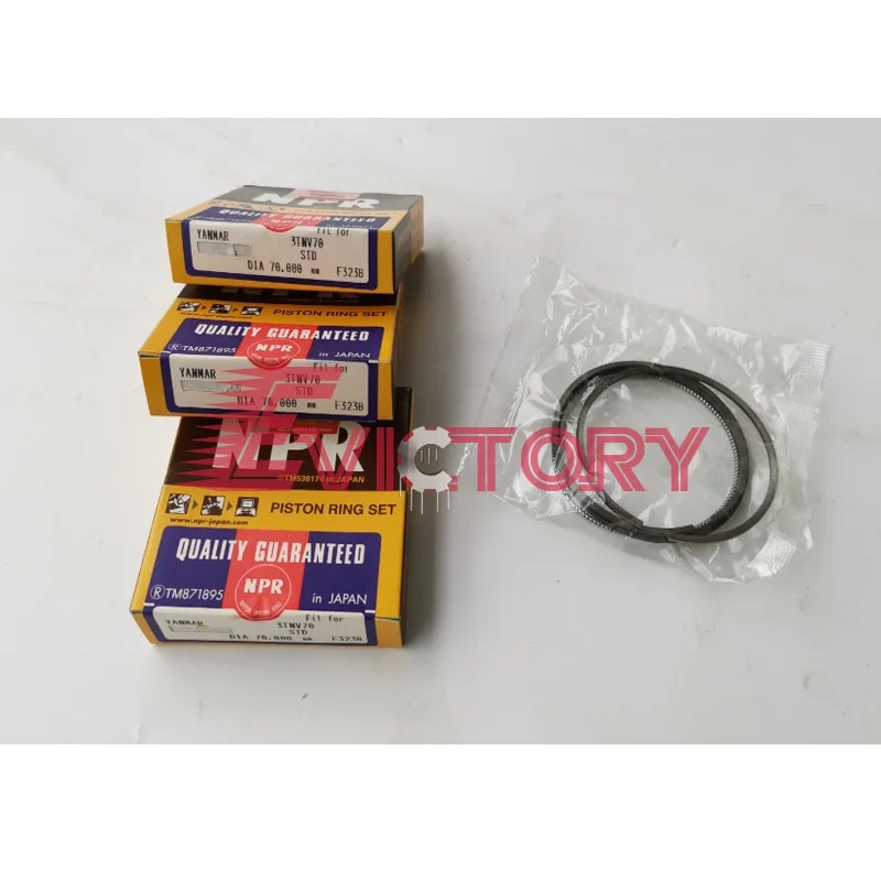 For Yanmar 3TNV70 rebuild kit overhauling water pump gasket bearing piston ring