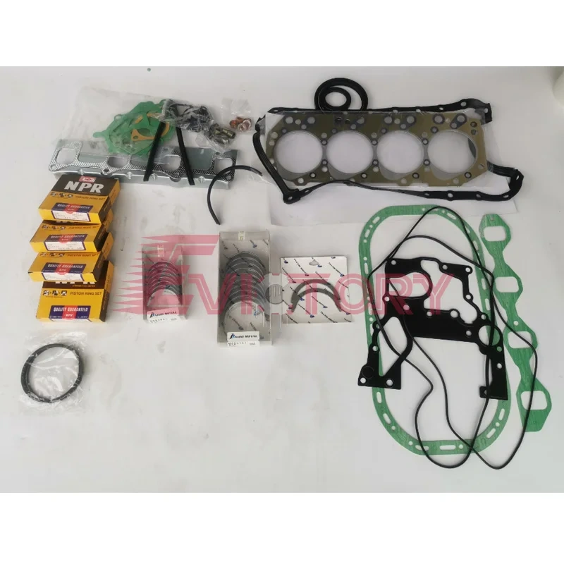 For Isuzu 4JG2-T 4JG2 4JG2T rebuild kit Piston ring + full gasket kit + crankshaft conrod bearings