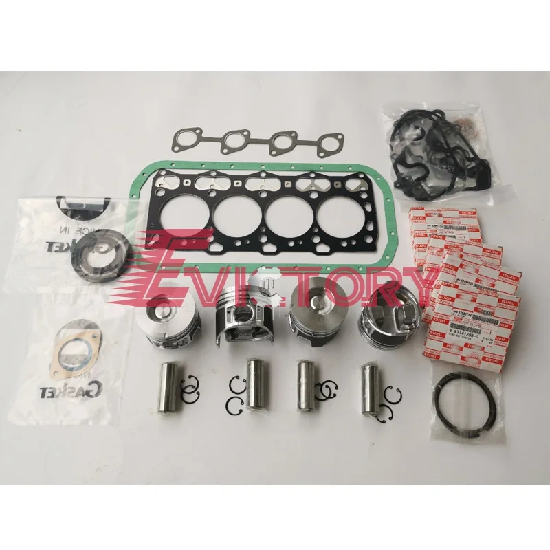 For Isuzu 4LE2 rebuild kit piston & ring oversize 030 0.50mm 050 + gasket kit