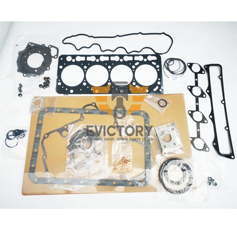 For Kubota V3300T V3300DI V3300-DI-T V3300 rebuild kit Piston ring + gasket kit + piston set