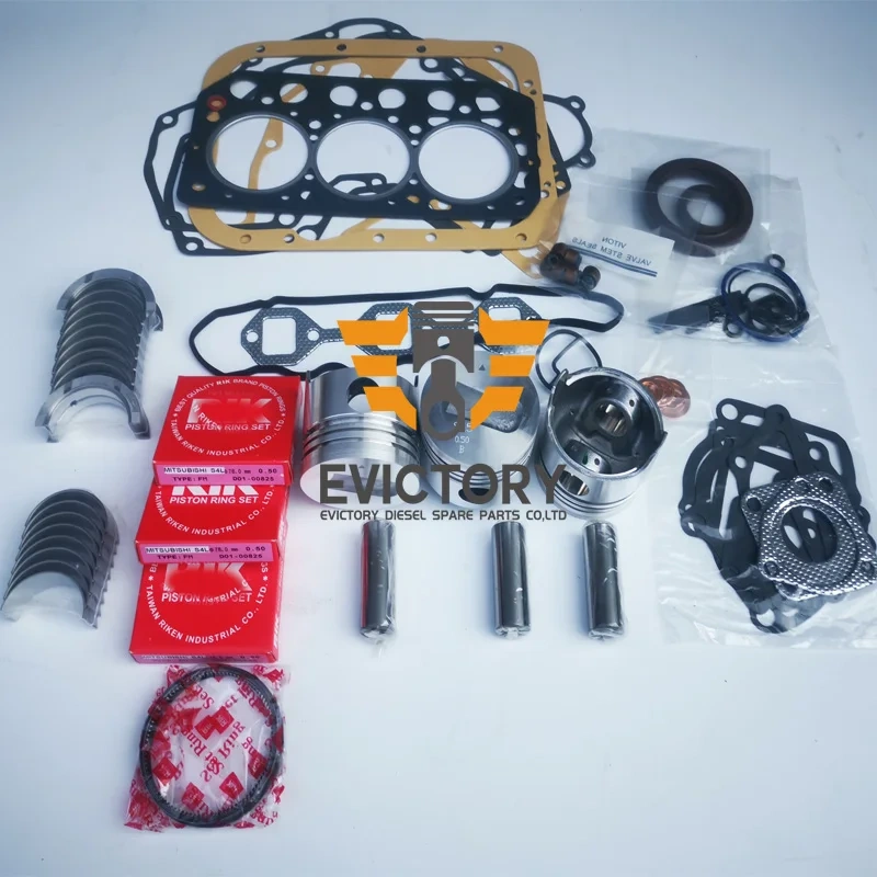 For Mitsubishi OS +0.50 S3L-2 S3L2 overhaul rebuild kit + wate pump + piston