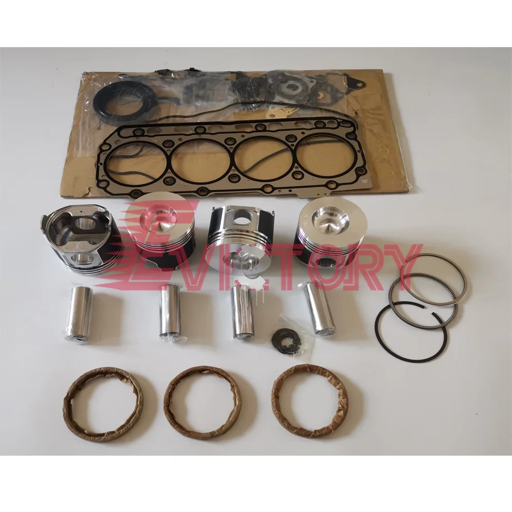 For YANMAR 4TNV84 repair kit valve guide piston ring full complete gasket kit