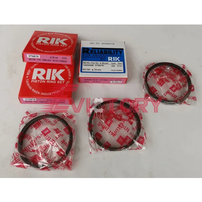 Yanmar 3D68E 3TNA68 3TNE68 piston ring + full cylinder gasket kit