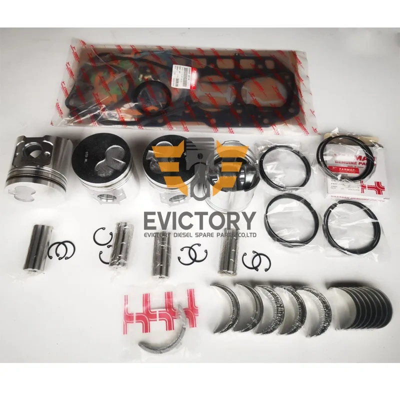 For YANMAR 4D94LE rebuild kit valve guide piston ring complete gasket kit big small bearing
