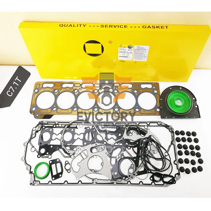Electric injection C7.1 full cylinder head gasket kit for Caterpillar excavator