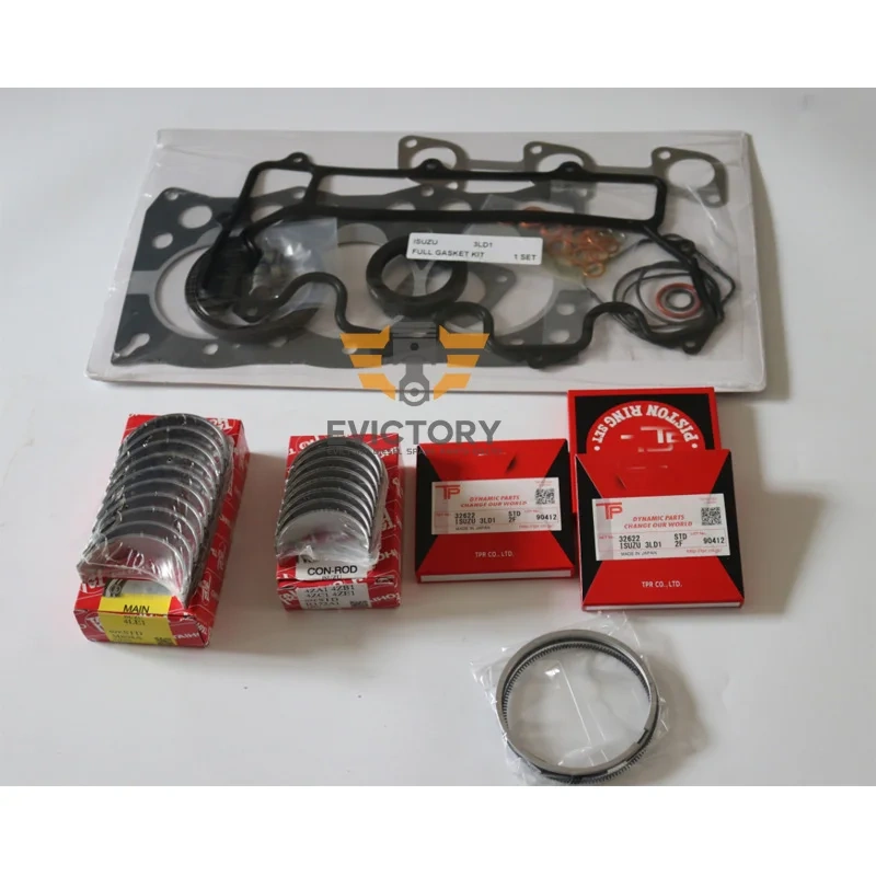 For Isuzu 3LD1 overhaul gasket kit Piston Ring Engine Bearing