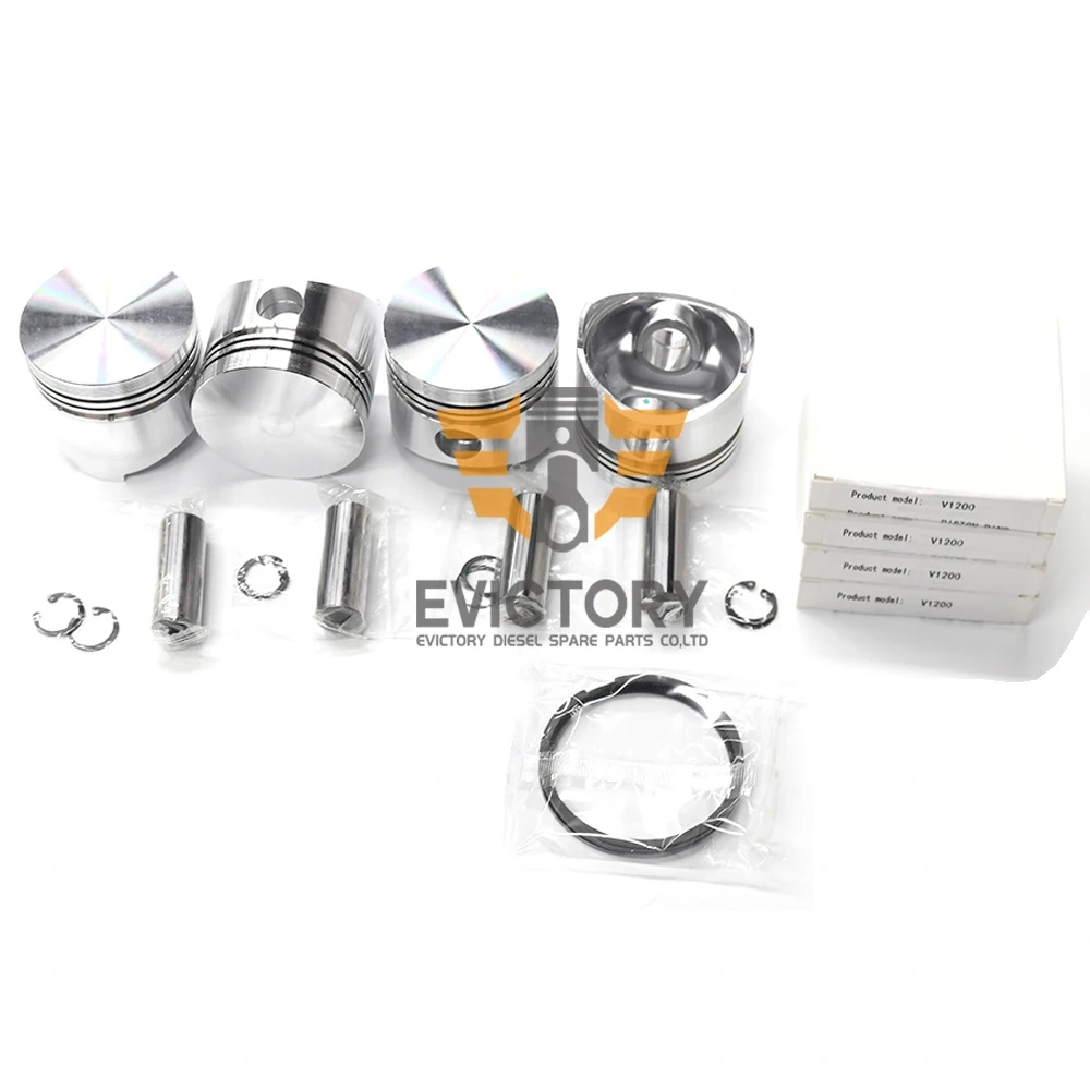 For KUBOTA V1200 piston ring water pump Turbo engine overhaul rebuild kit
