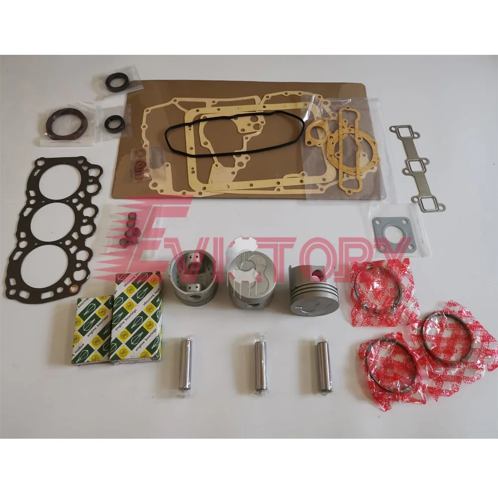 For MITSUBISHI L3C rebuild kit piston ring cylinder head gasket engine bearing