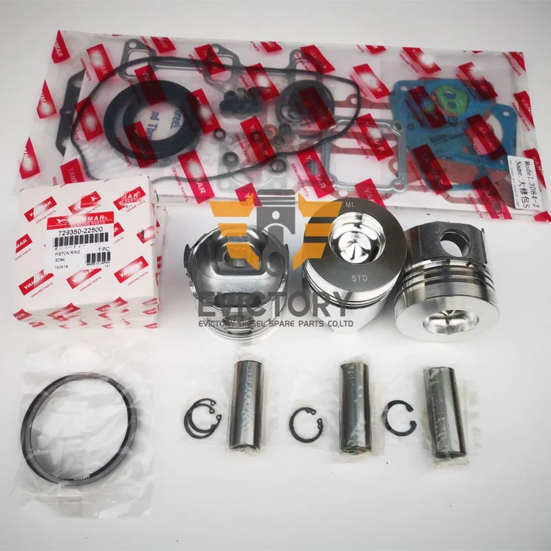 For YANMAR 3TN82 3TN82E 3D82 connecting rod full gasket overhaul rebuild kit