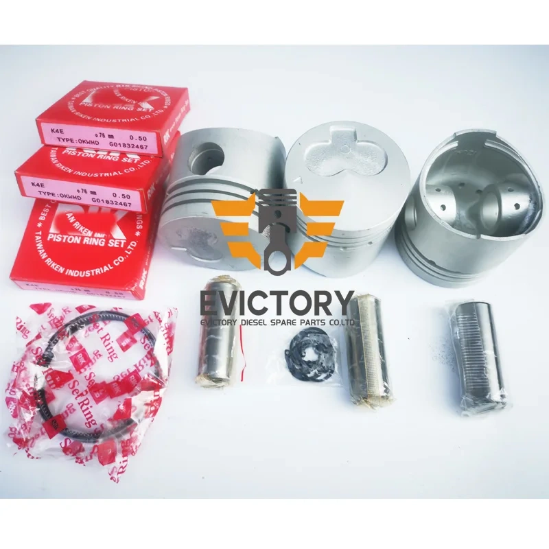 For MITSUBISHI K3E overhaul gasket kit engine bearing valve piston ring
