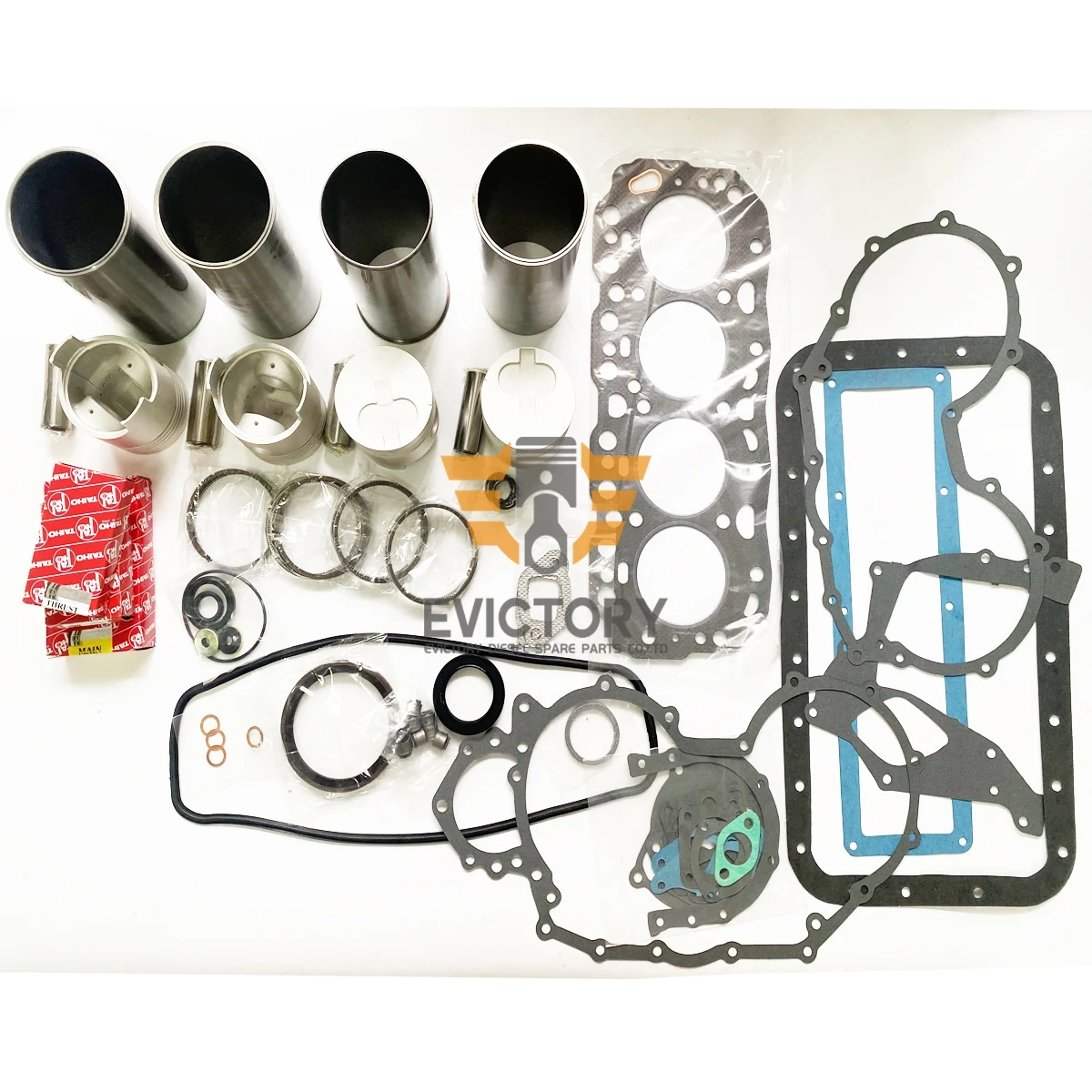 For Toyota 2J engine overhaul kit valve guide piston liner gasket bearing