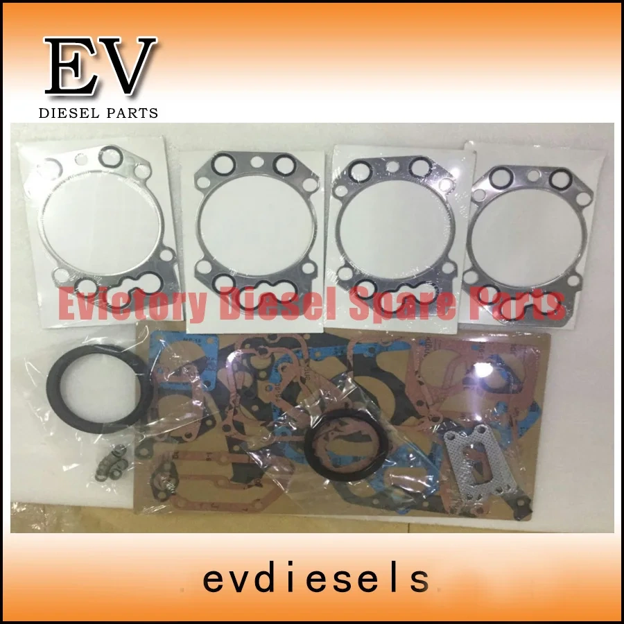 EV Full cylinder head gasket kit D924  piston ring set main crankshaft bearing con rod bearing