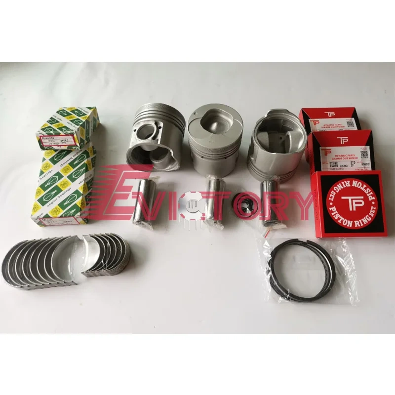 For Isuzu 3KR2 rebuild kit piston ring gasket bearing EX30 EX35 EX40 Excavator