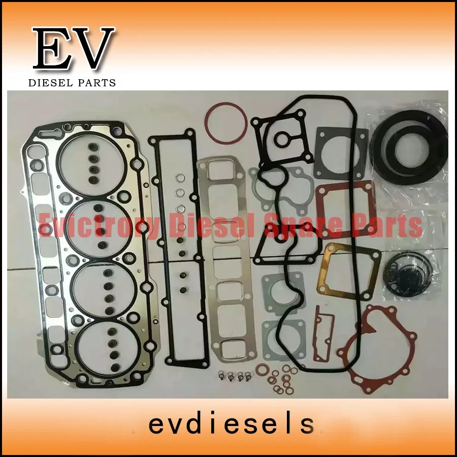 EV For Komatsu 4D106 Yanmar 4TNV106 4TNV106T piston ring set and full cylinder head gasket set
