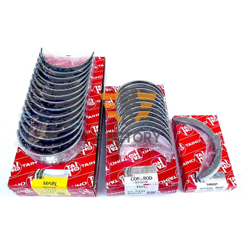 For Yanmar 4TNV106 4TNV106T overhaul gasket kit +main conrod con rod bearing set