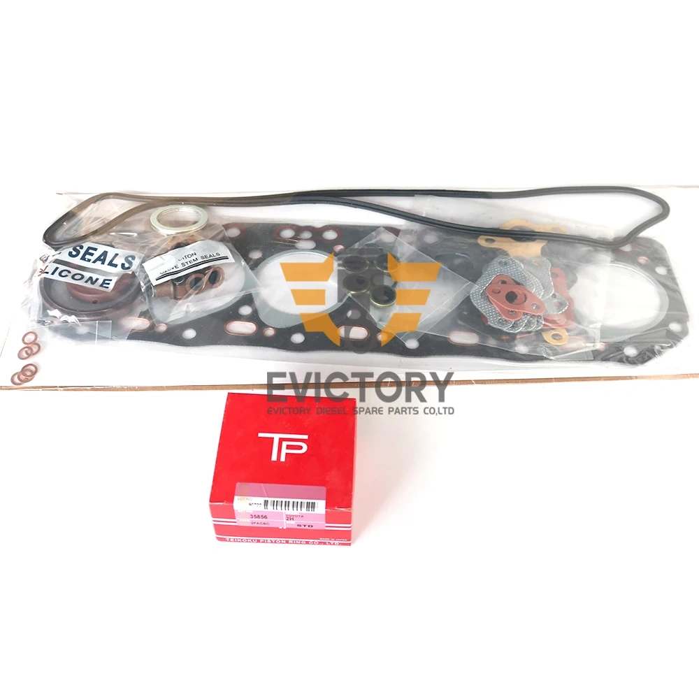 For TOYOTA 2H rebuild overhaul kit piston ring liner gasket kit bearing