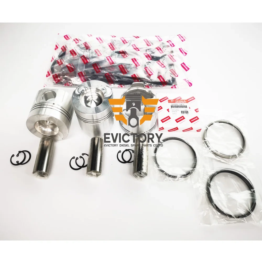 For YANMAR 3TN100E 3TN100 rebuild kit pistong ring overhaul kit gasket bearing