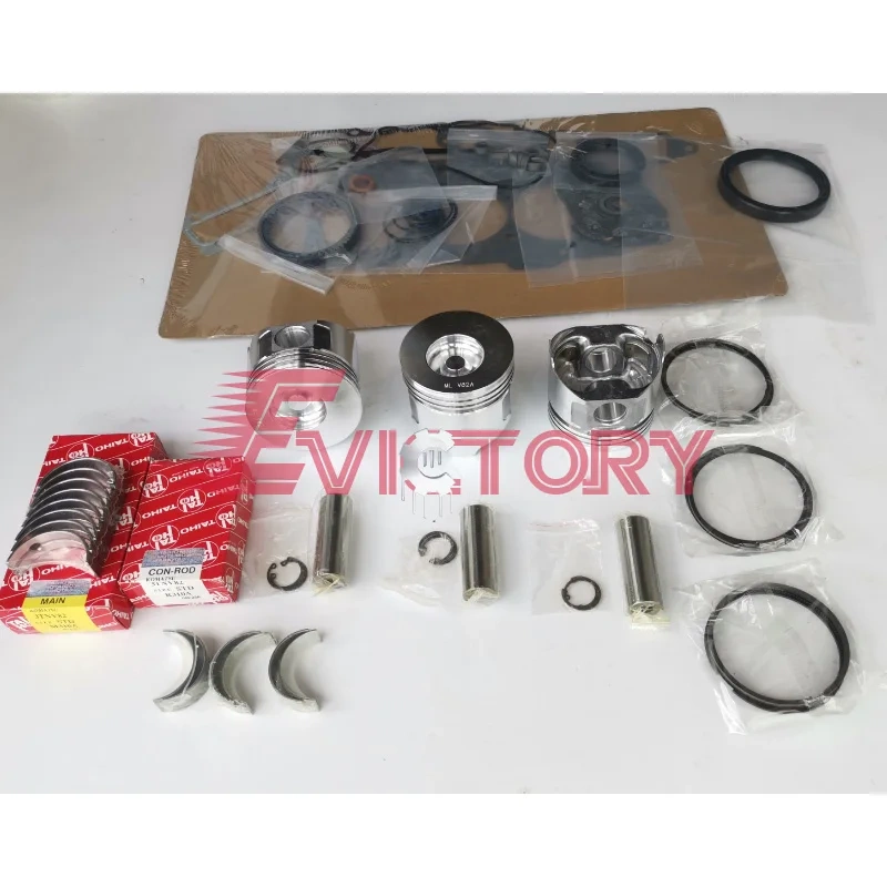 For YANMAR engines 3TNV82 3TNV82A piston gasket bearing overhaul rebuild kit + water pump