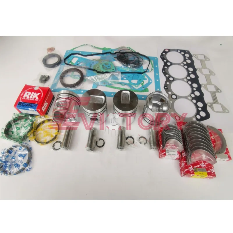For Mitsubishi F18B F18C forklift S4S rebuild kit piston ring gasket bearing