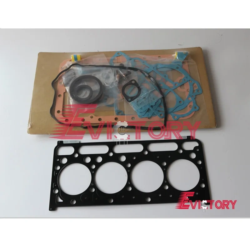 for kubota V3300 V3300-DI-T cylinder head assy + engine rebuild overhaul kit