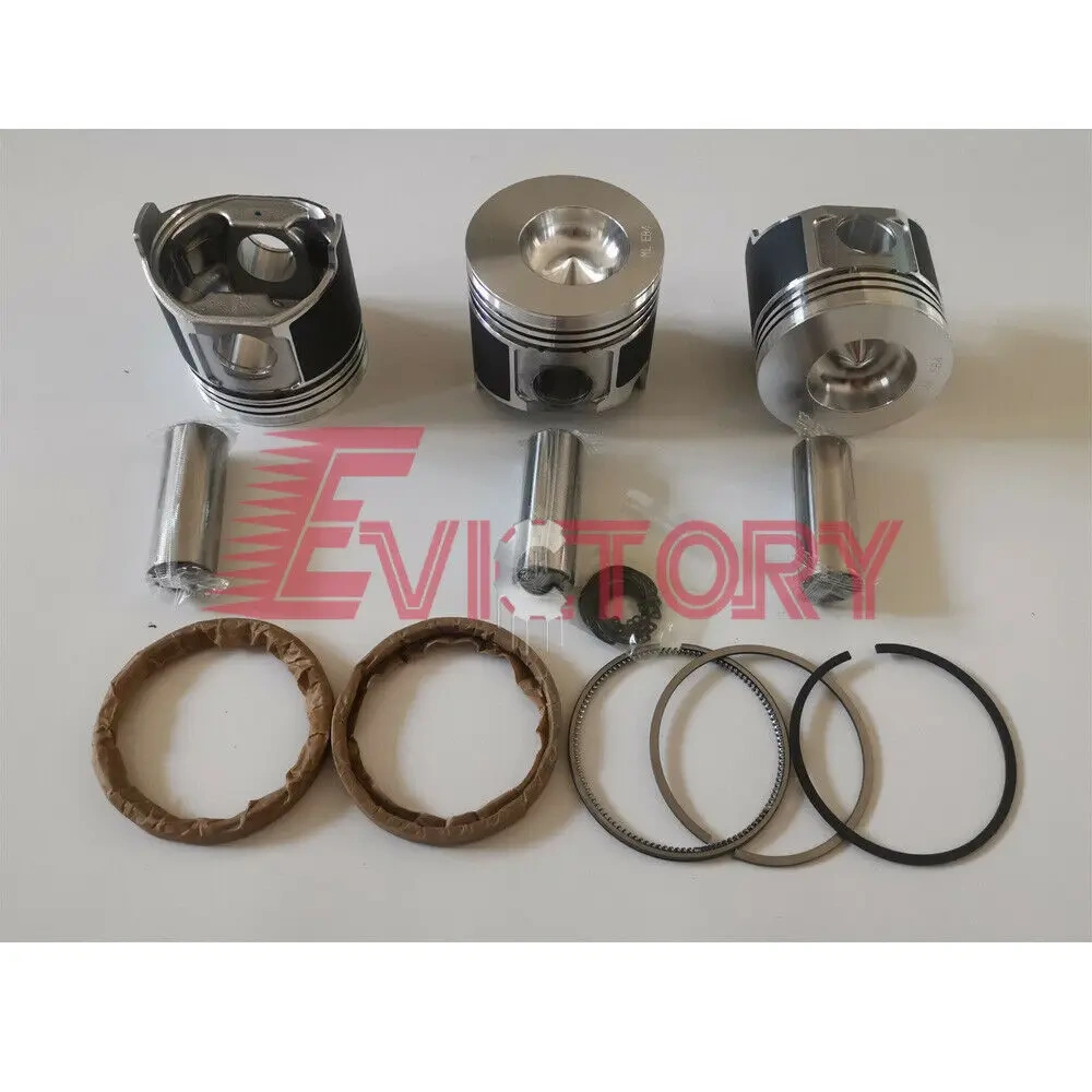 for Yanmar 3D84-3 3D84E 3TNE84 Rebuild overhaul gasket piston ring kit