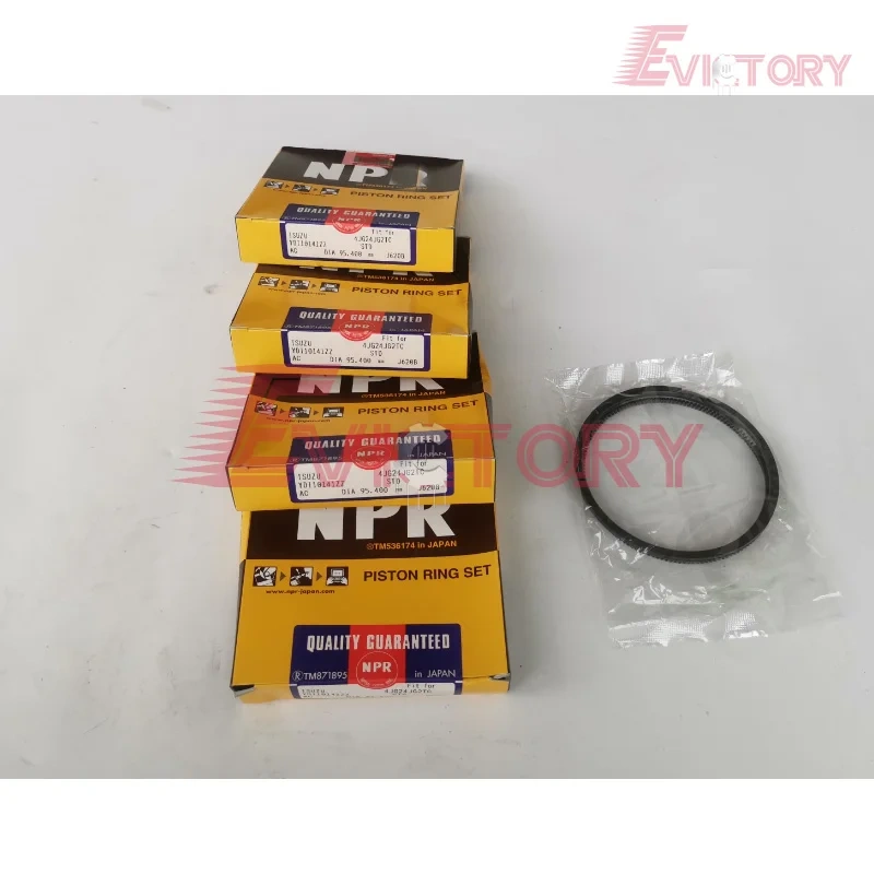 For Isuzu 4JG1-T 4JG1 4JG1T rebuild kit overhaul gasket + piston + ring set