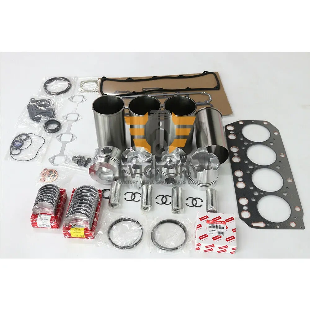 4LH OVERHAUL REBUILD KIT FOR YANMAR MARING piston ring liner gasket