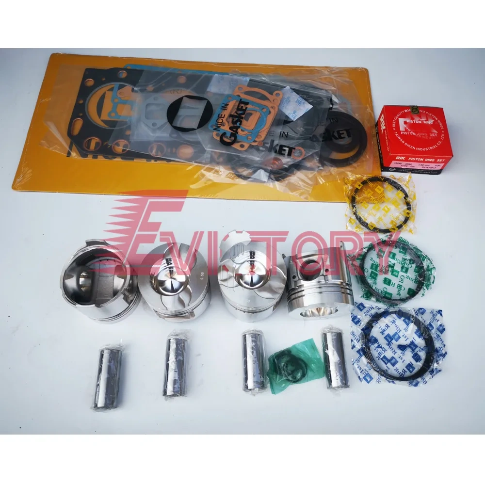 For Komatsu +0.50mm oversize 4D95L 4D95LE piston ring gasket bearing rebuild kit