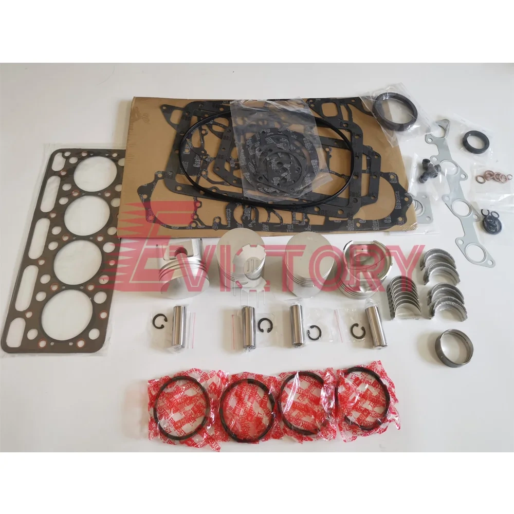 For KUBOTA V1502 V1512 V1702 V1902 piston kit connecting rod overhauling rebuild kit