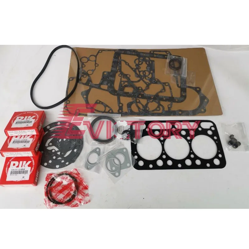 For KUBOTA excavator parts D1503 D1403 piston ring cylinder gasket kit crankshaft conrod bearing